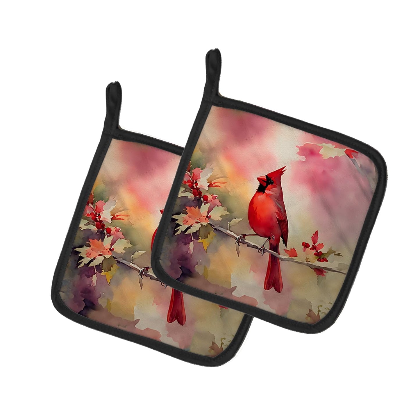 Carolines Treasures 7.5 x 7.5 in. Cardinal Pot Holders - Set of 2