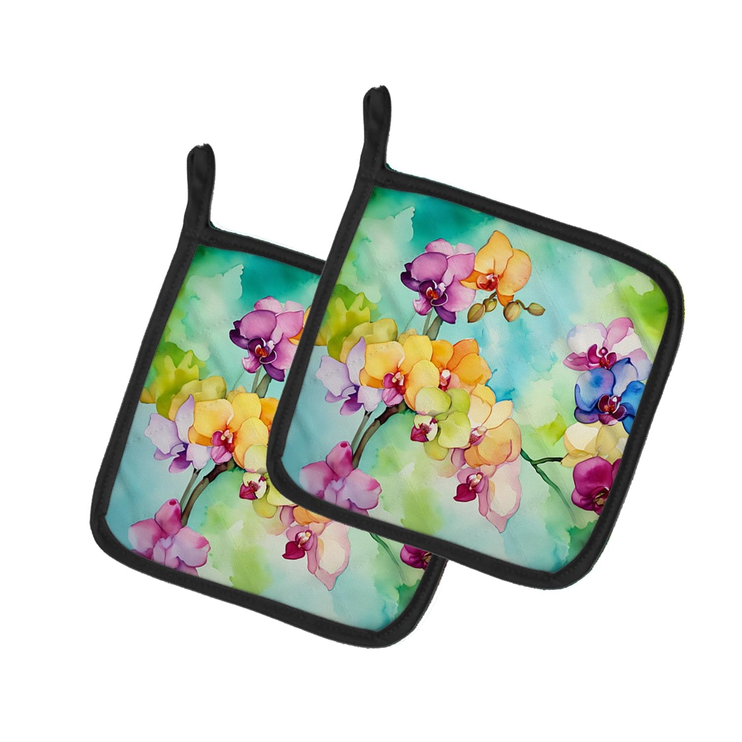 Carolines Treasures DAC1609PTHD 7.5 x 7.5 in. Roses in Watercolor Pot Holders - Set of 2