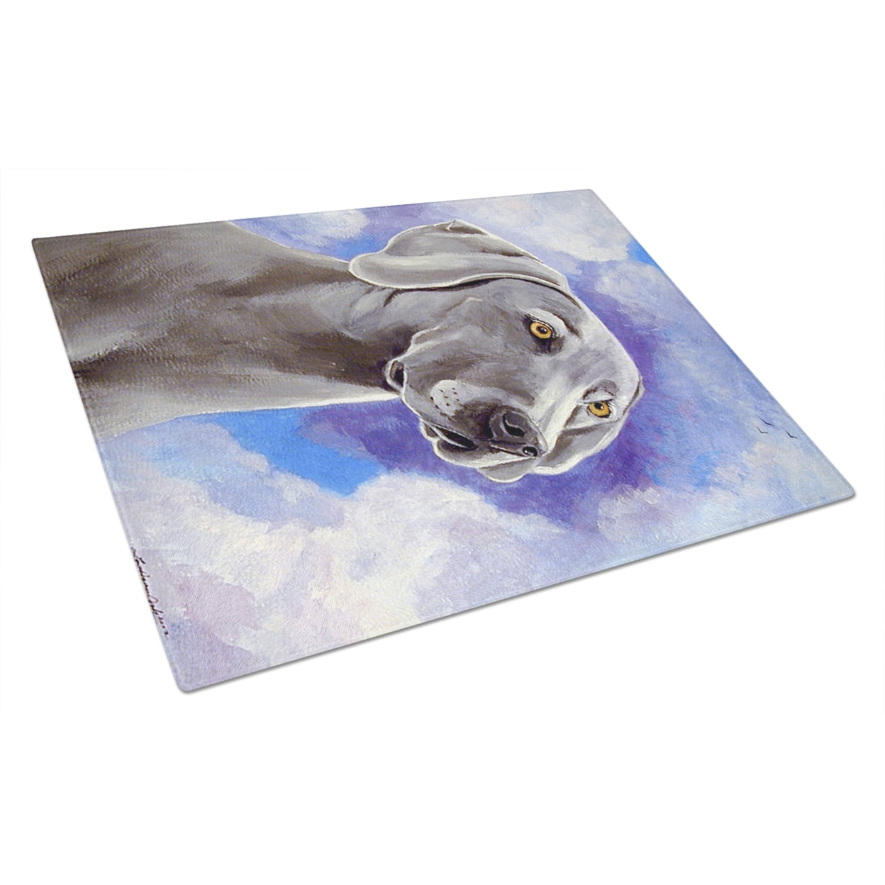Carolines Treasures 7063LCB Azure Skies Weimaraner Glass Cutting Board Large, 12H x 16W, multicolor