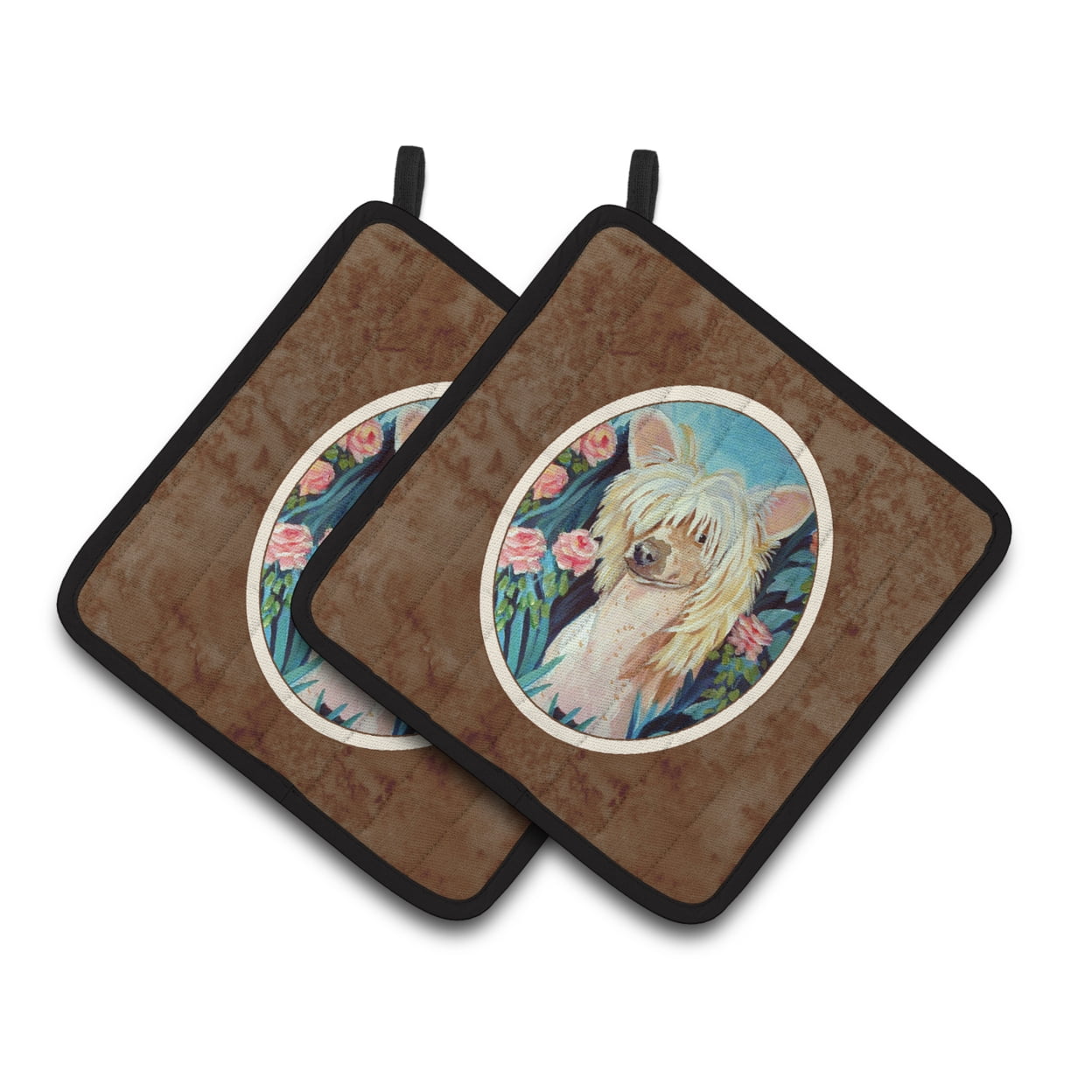 Carolines Treasures 7087PTHD Chinese Crested Pair of Pot Holders