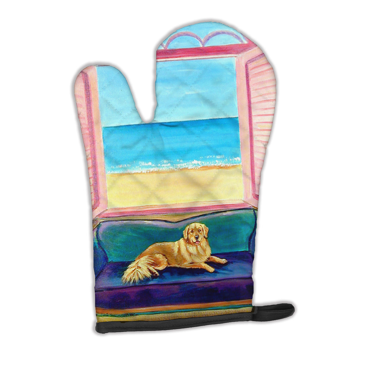 Golden Retriever Couch Sitting Oven Mitt