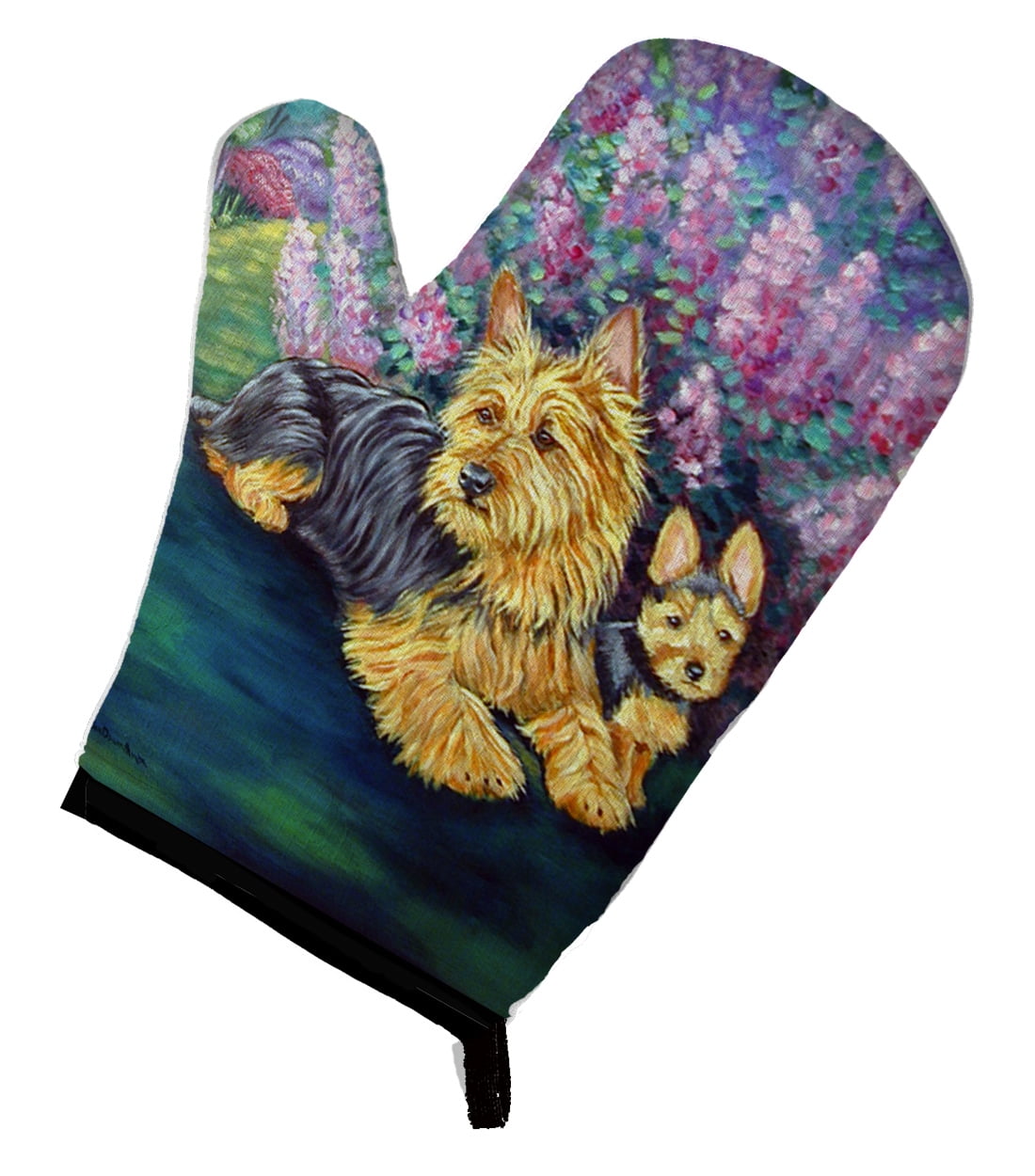 Australian Terrier and Puppy Oven Mitt