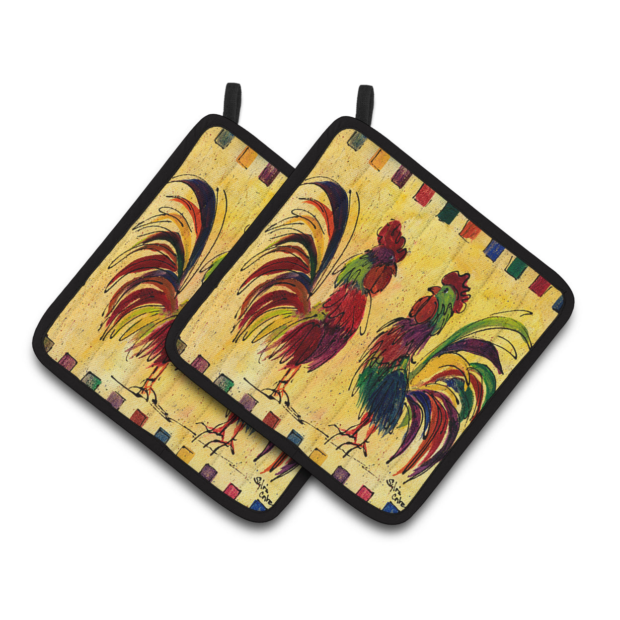 Bird - Rooster Pair of Pot Holders
