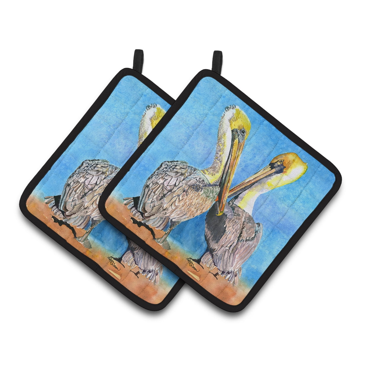 Pelican Pair of Pot Holders