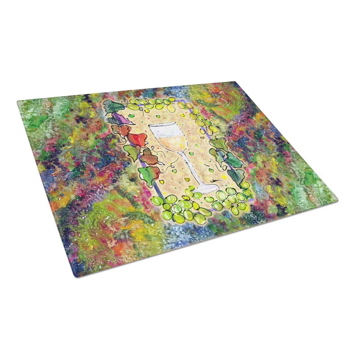 Carolines Treasures 8617LCB Wine Glass Cutting Board Large, 12H x 16W, multicolor