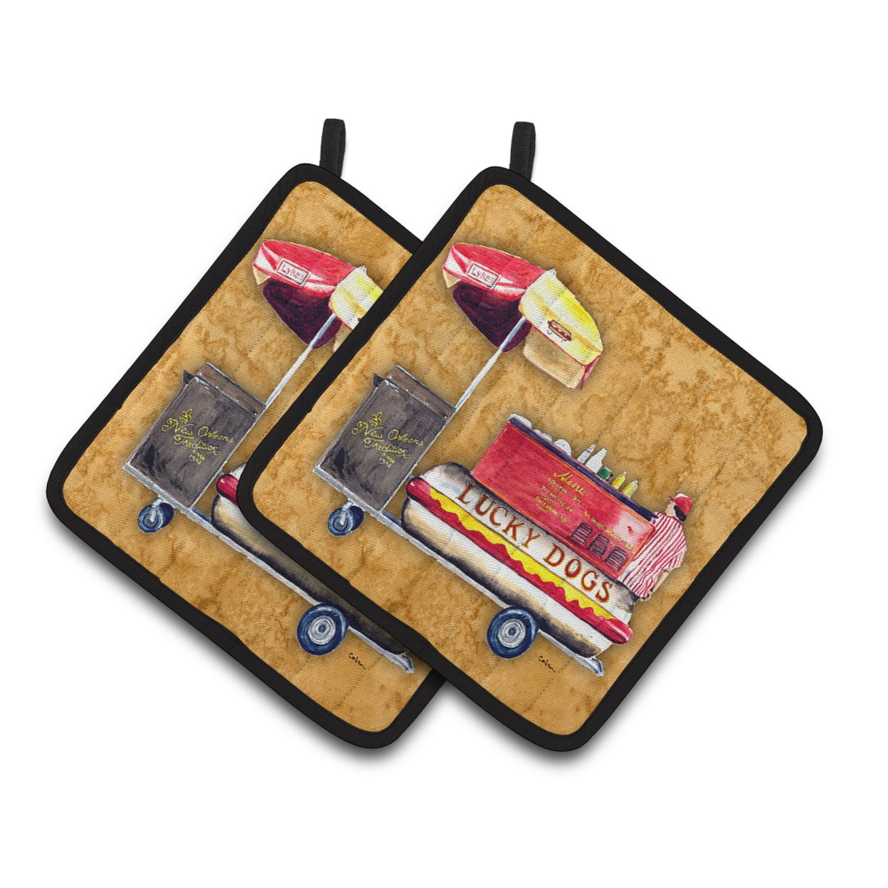 Hot Dog Pair of Pot Holders