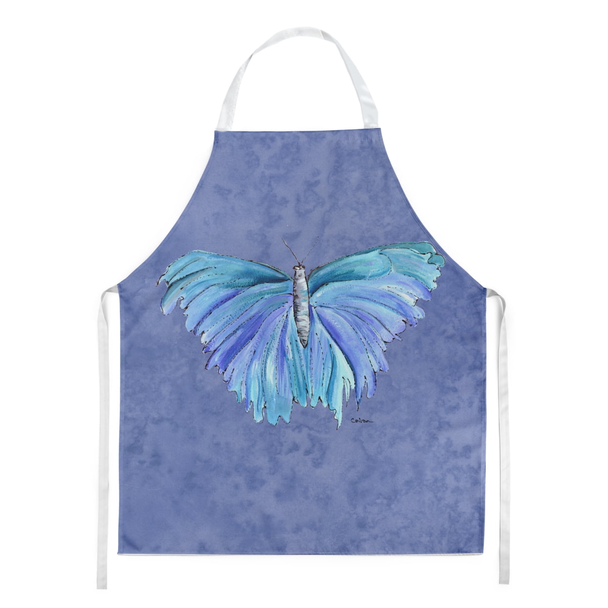 Carolines Treasures 8855APRON Butterfly on Slate Blue Apron Large multicolor