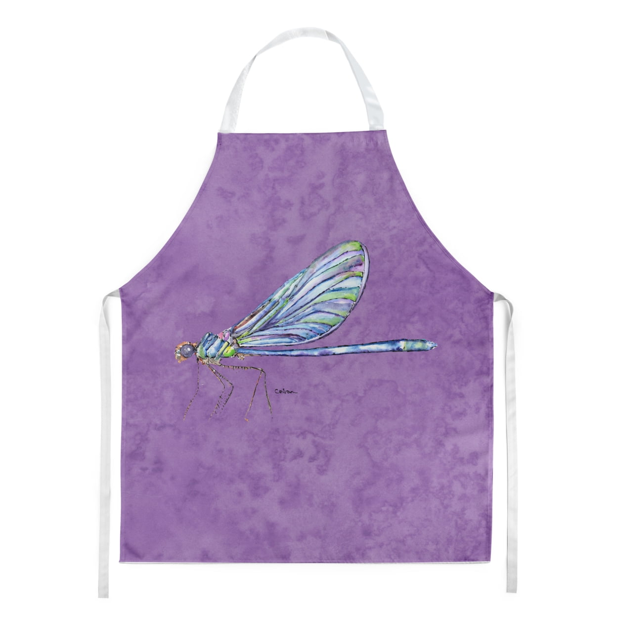 Carolines Treasures 8865APRON Dragonfly on Purple Apron Large multicolor