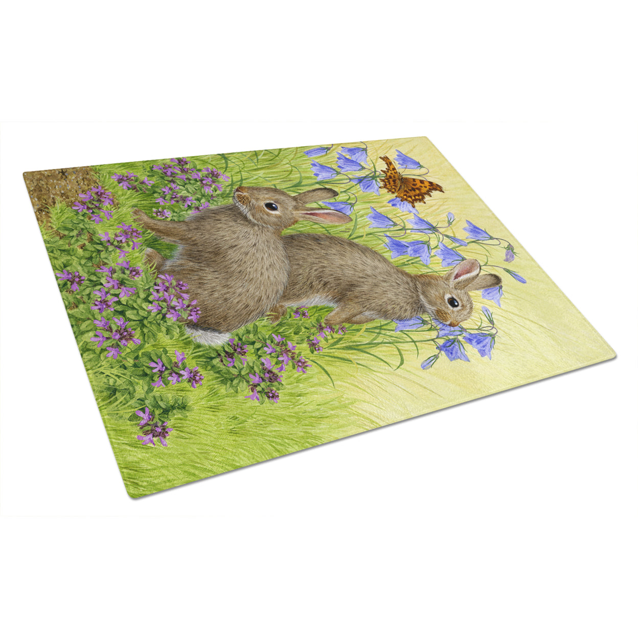 Carolines Treasures ASA2152LCB Rabbits Glass Cutting Board Large , 12H x 16W, multicolor
