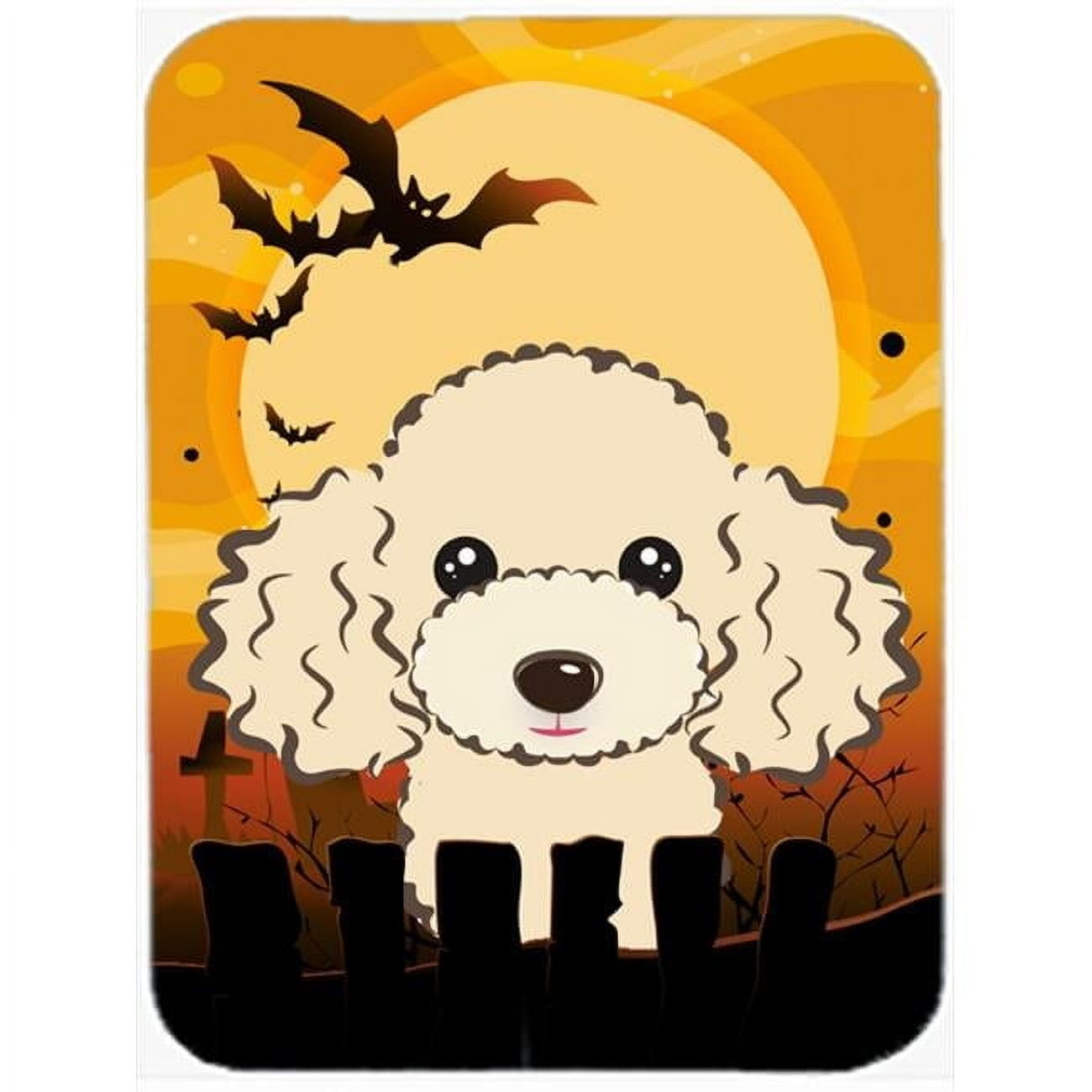 Carolines Treasures BB1816LCB Halloween Buff Poodle Glass Cutting Board Large, 12H x 16W, multicolor