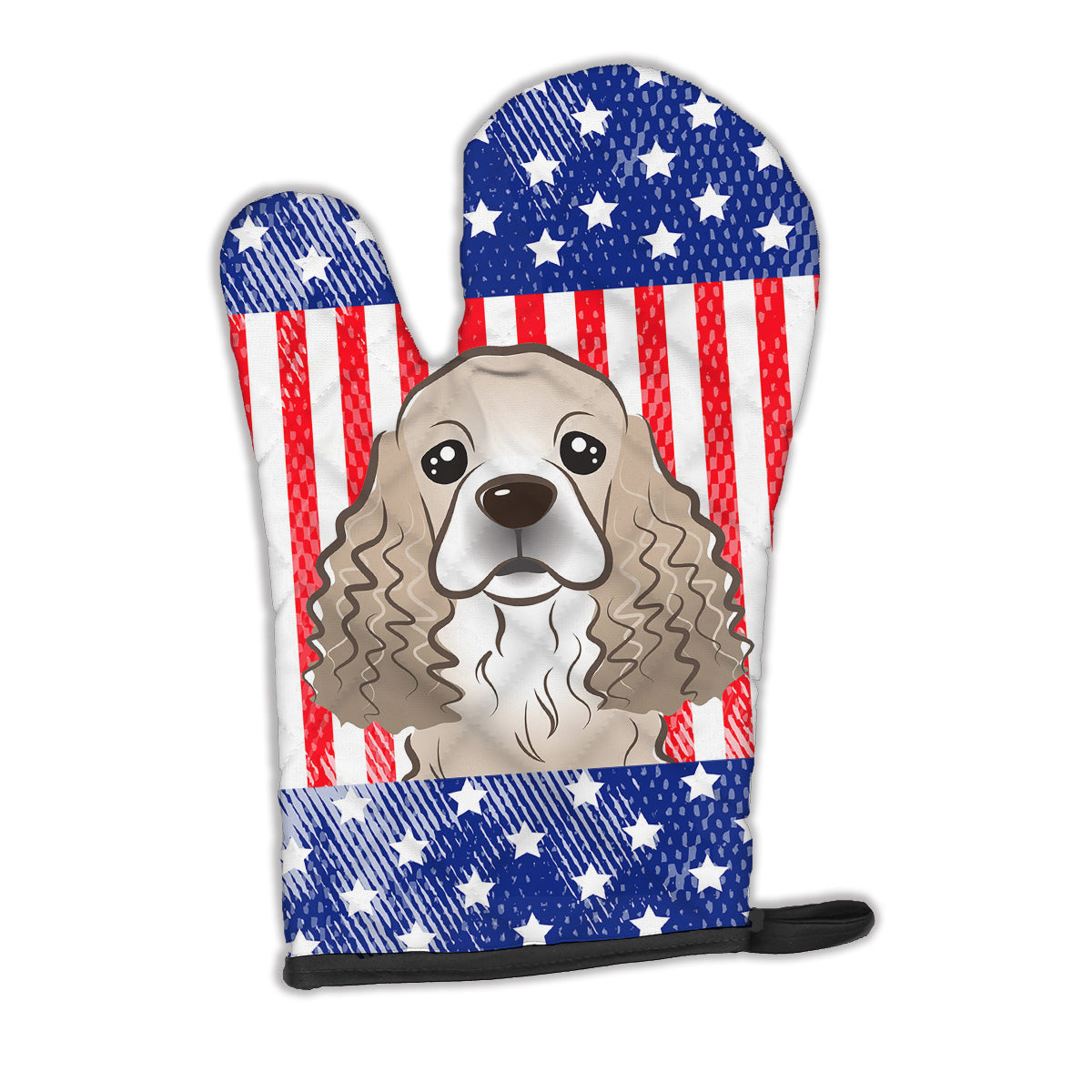 American Flag and Cocker Spaniel Oven Mitt