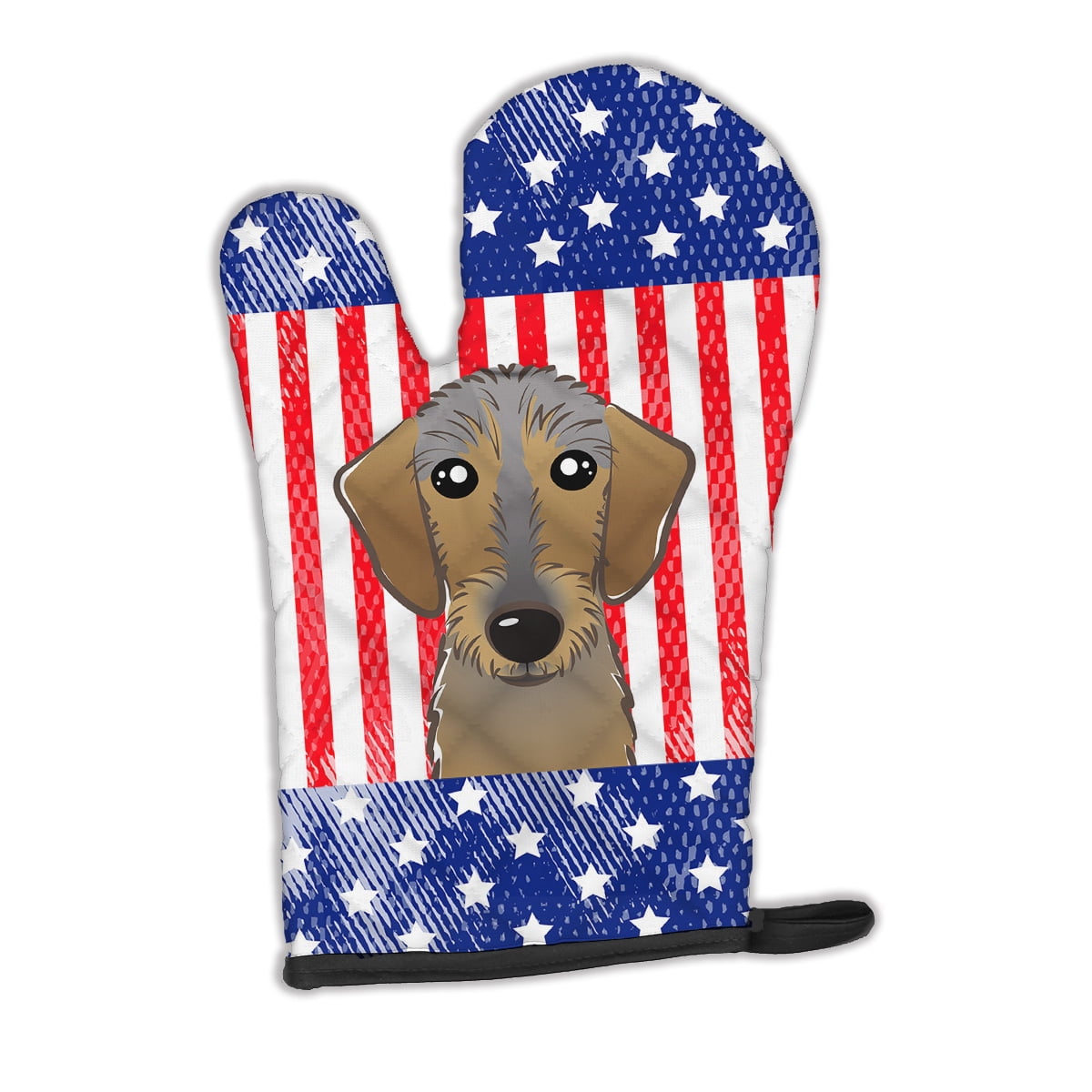 American Flag and Wirehaired Dachshund Oven Mitt