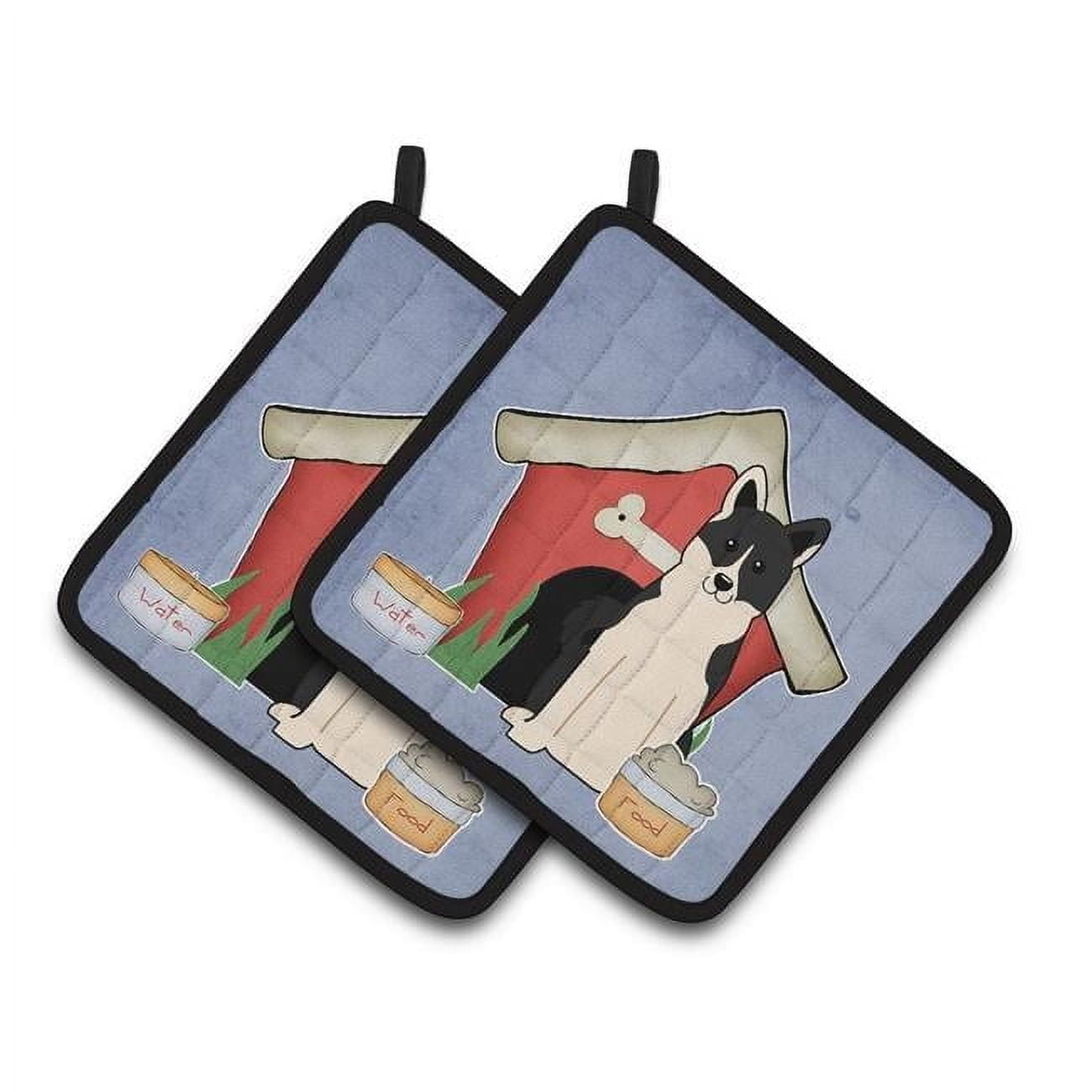 Carolines Treasures BB2783PTHD Dog House Collection Russo-European Laika Spitz Pair of Pot Holders , 7.5HX7.5W,