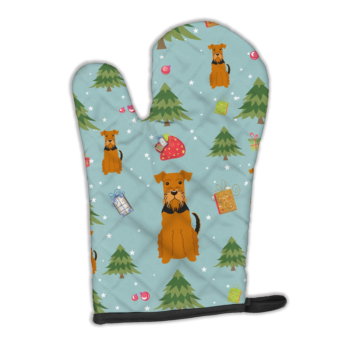 Christmas Airedale Oven Mitt