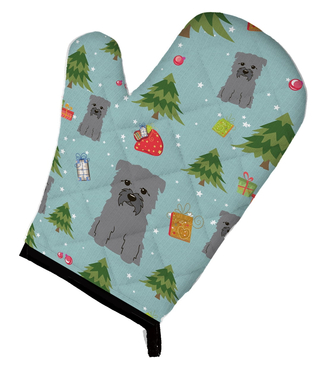 Carolines Treasures BB4719OVMT Christmas Glen of Imal Grey Oven Mitt Large multicolor