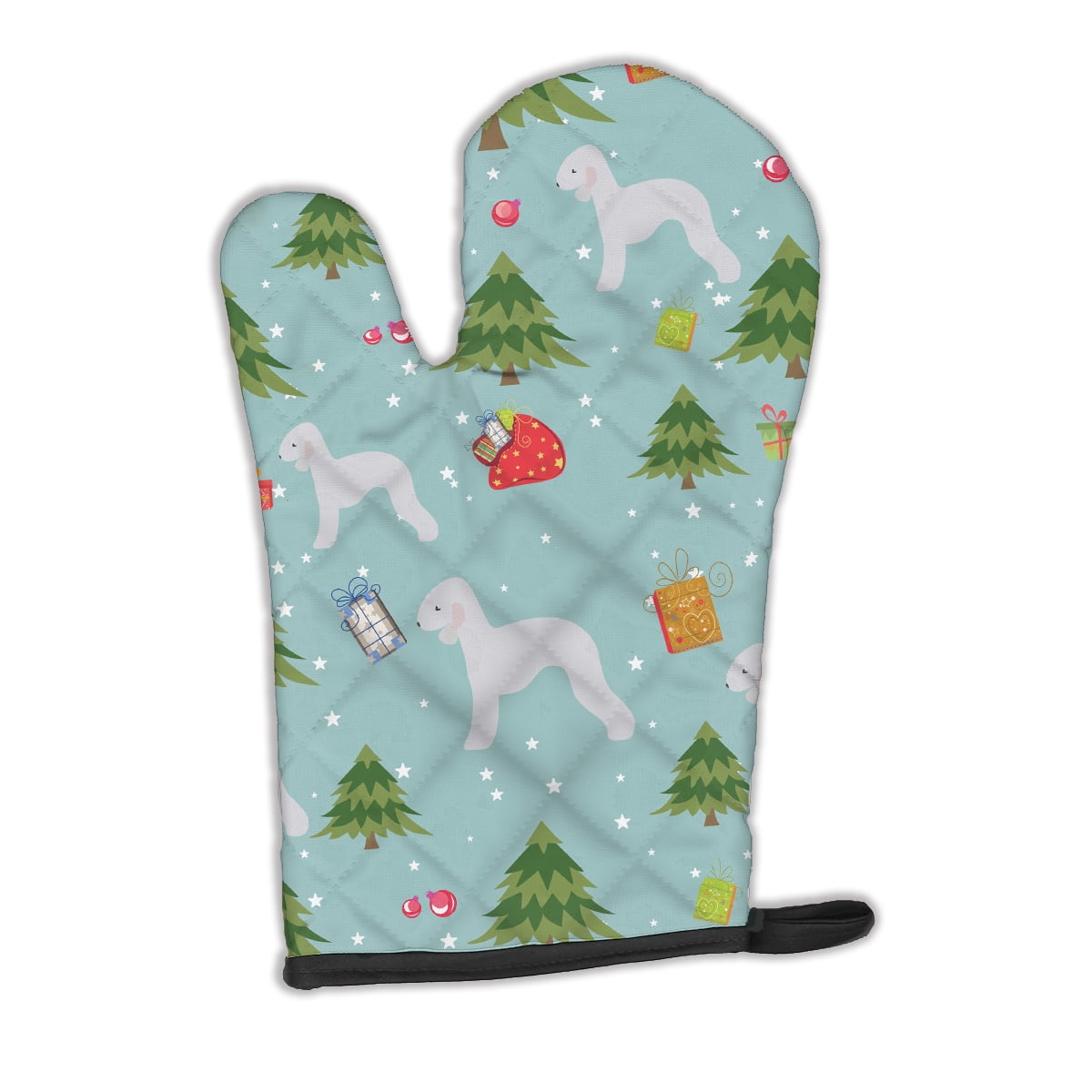 Christmas Bedlington Terrier Oven Mitt