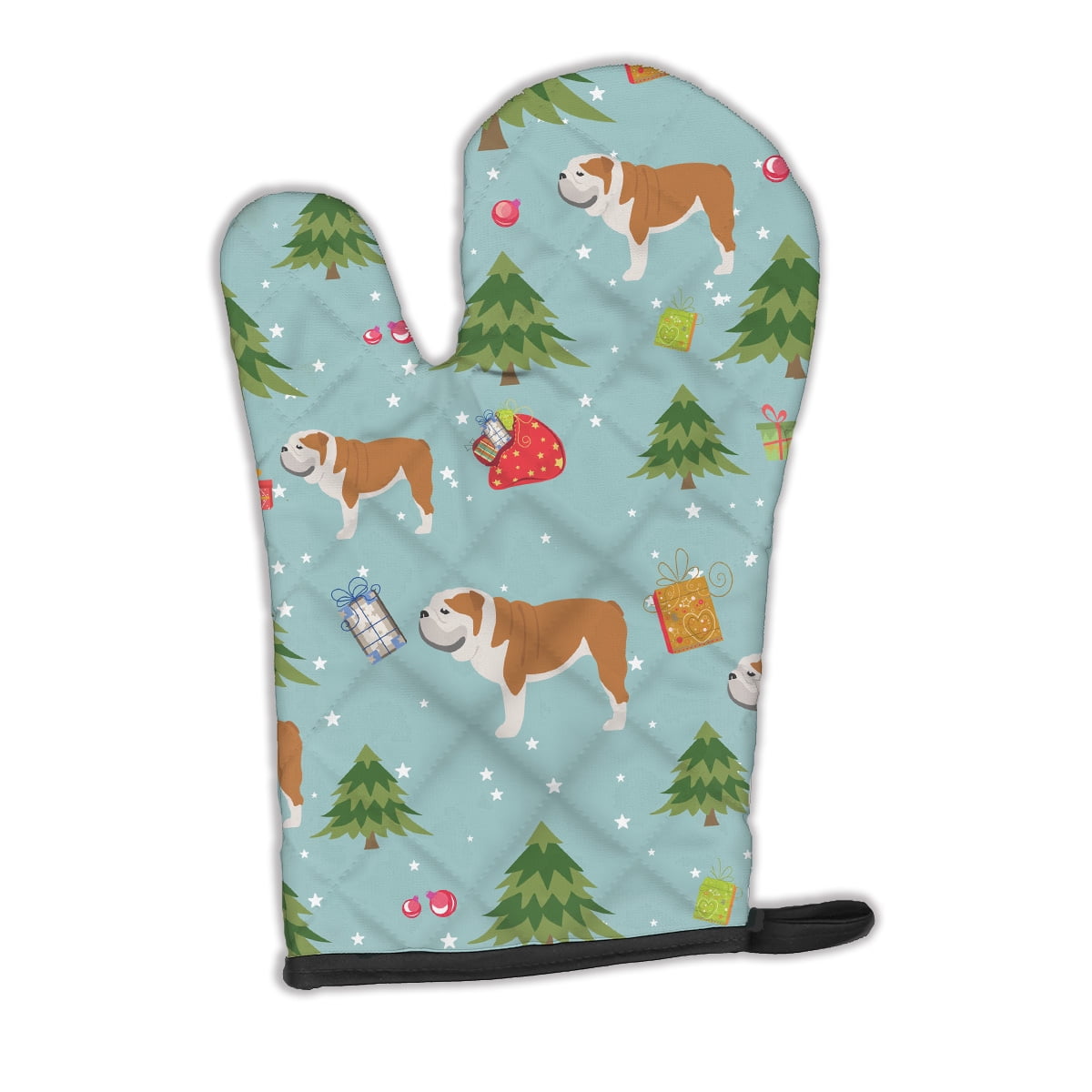Christmas English Bulldog Oven Mitt