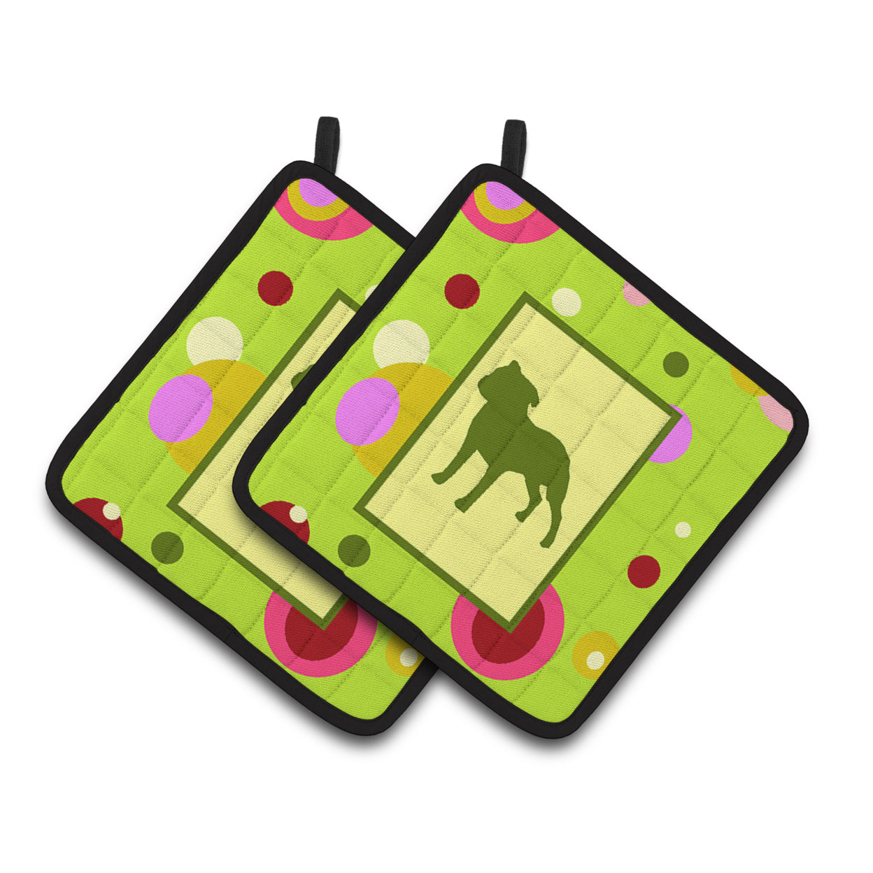 Staffie Pair of Pot Holders