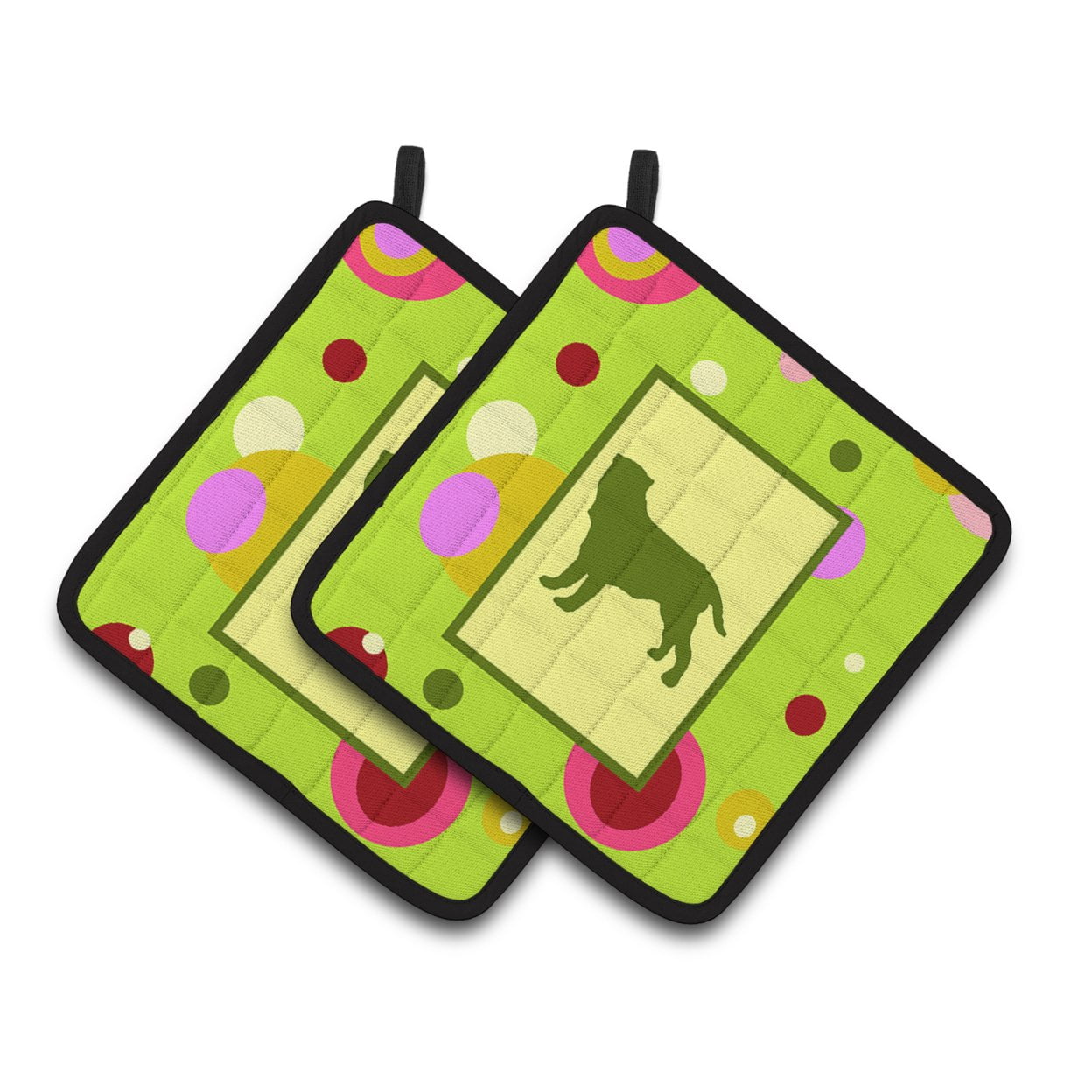Carolines Treasures CK1088PTHD Neapolitan Mastiff Pair of Pot Holders , 7.5HX7.5W, multicolor