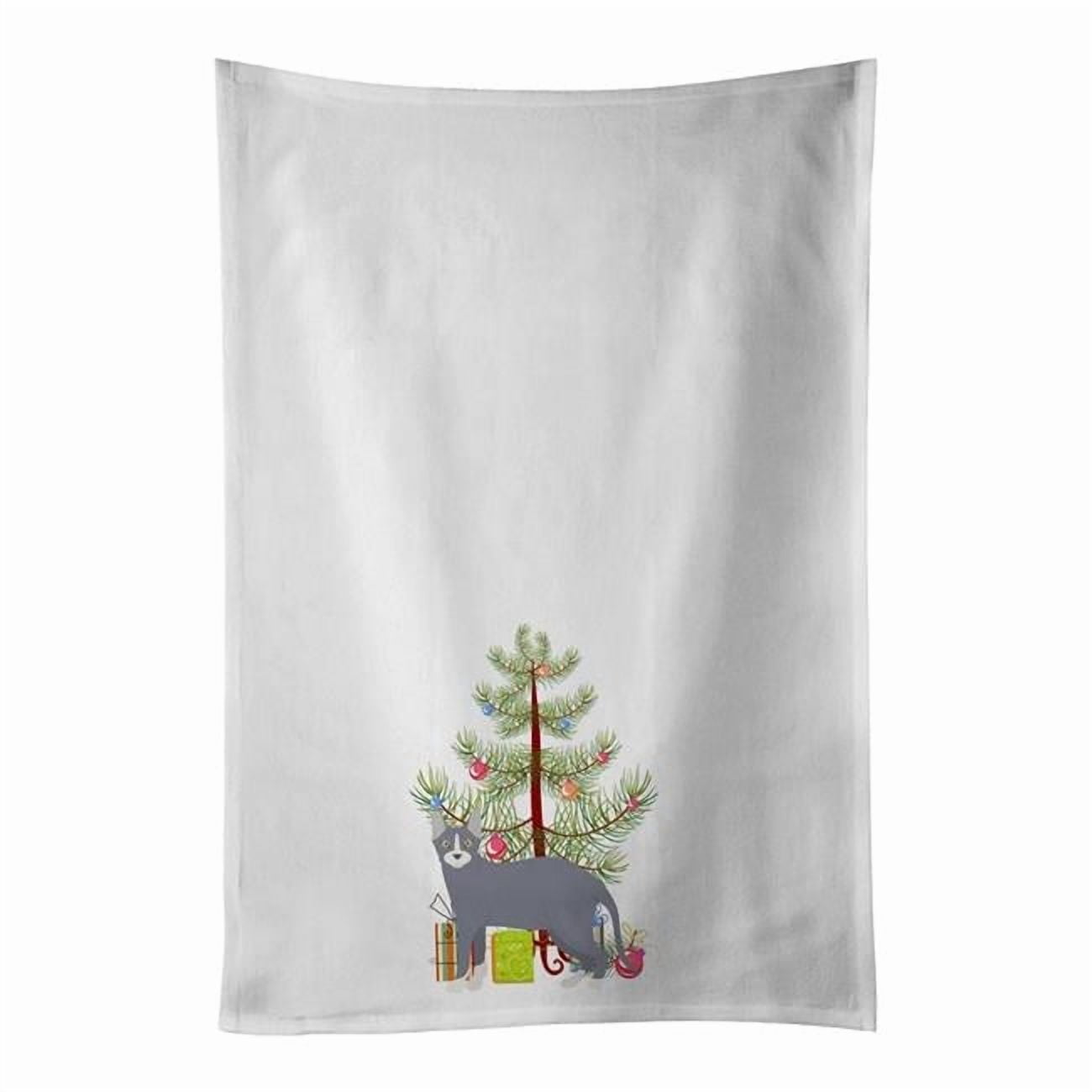 Carolines Treasures CK4605WTKT 28 x 19 in. Unisex Don Sphynx No.2 Cat Merry Christmas White Dish Towels Kitchen Towel - Set of 2