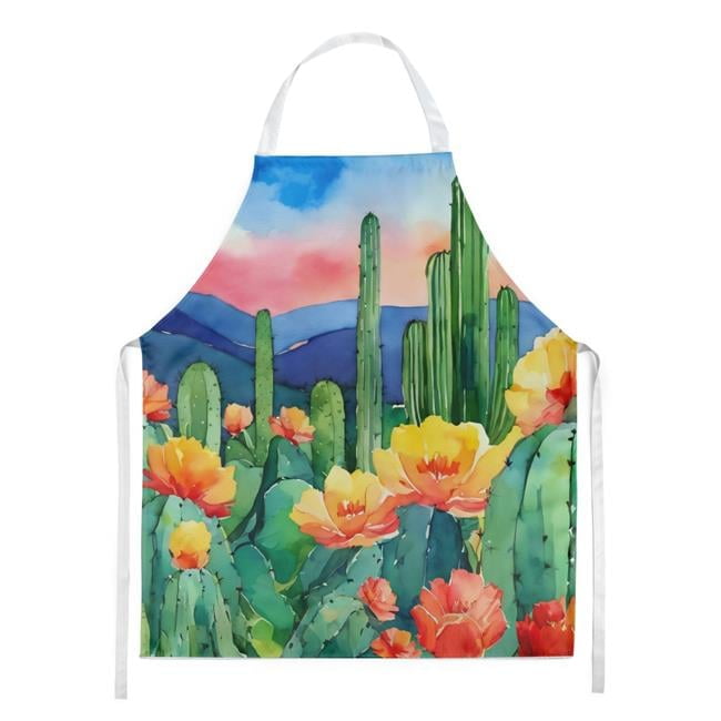 Carolines Treasures DAC1626APRON 30 x 27 in. Arizona Saguaro Cactus Blossom in Watercolor Apron