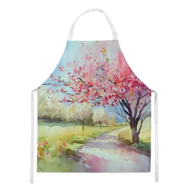 Carolines Treasures DAC1672APRON 30 x 27 in. Michigan Apple Blossoms in Watercolor Apron