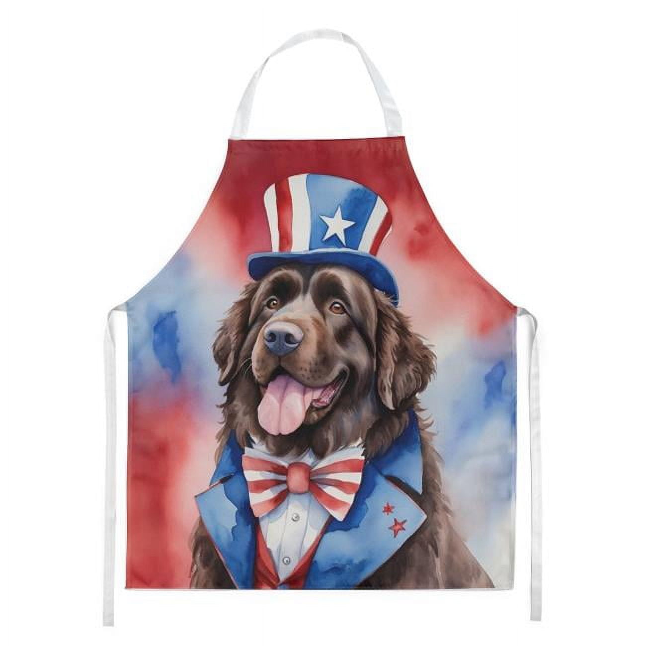 Carolines Treasures DAC5762APRON 30 x 27 in. foundland Patriotic American Apron