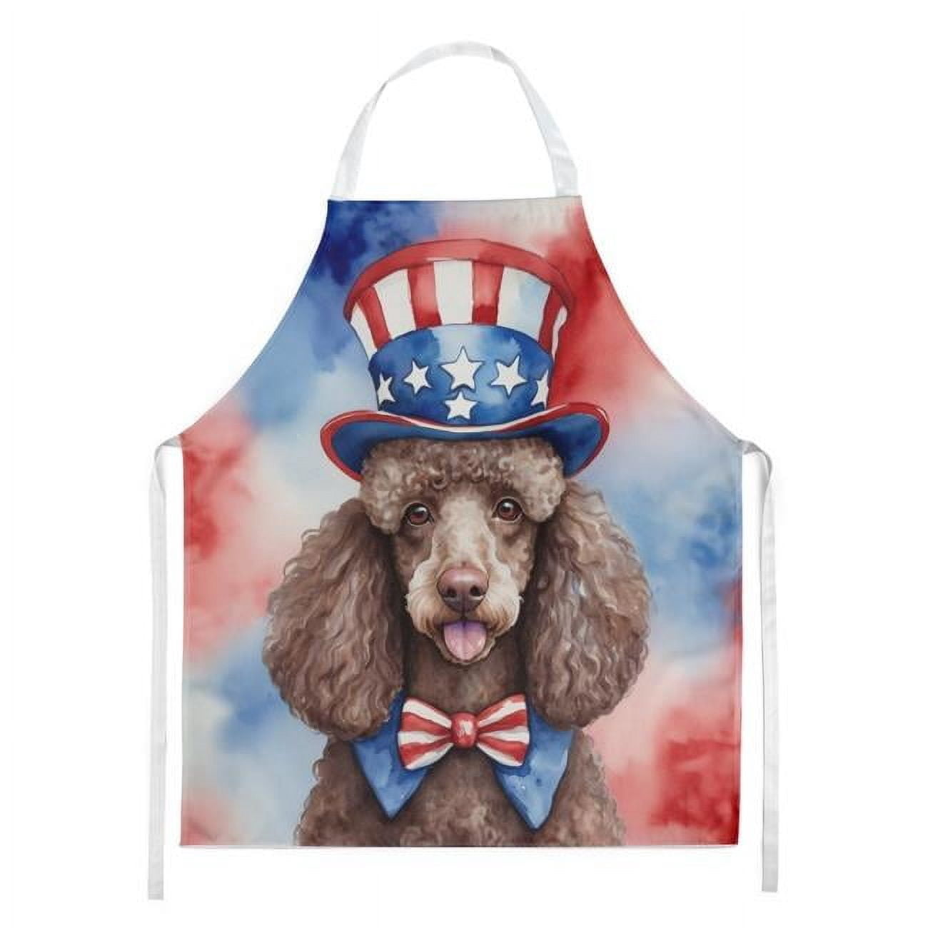 Carolines Treasures DAC5780APRON 30 x 27 in. Poodle Patriotic American Apron