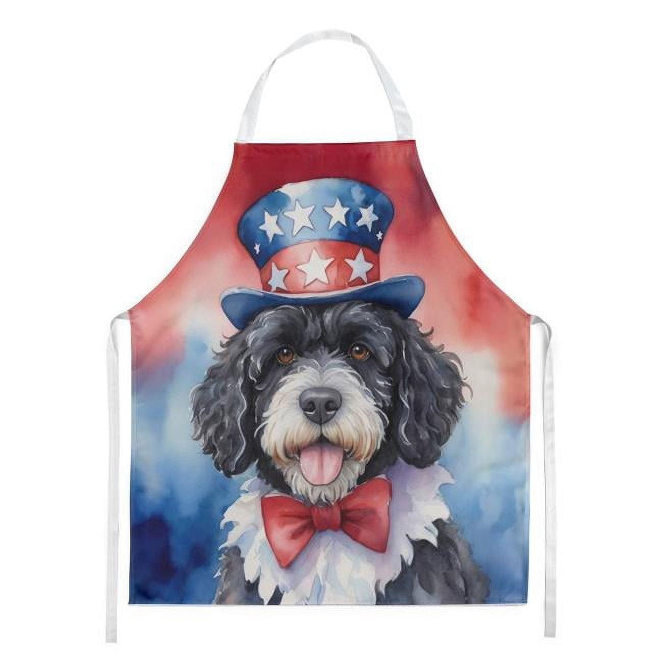 Carolines Treasures DAC5784APRON 30 x 27 in. Portuguese Water Dog Patriotic American Apron