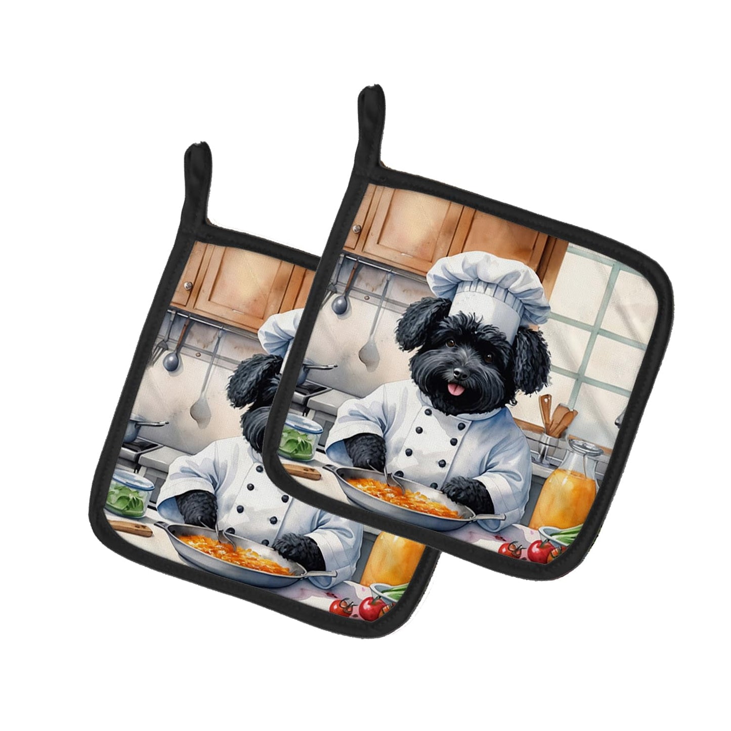 Carolines Treasures DAC6312PTHD 7.5 x 7.5 in. Unisex Puli The Chef Pair of Pot Holder