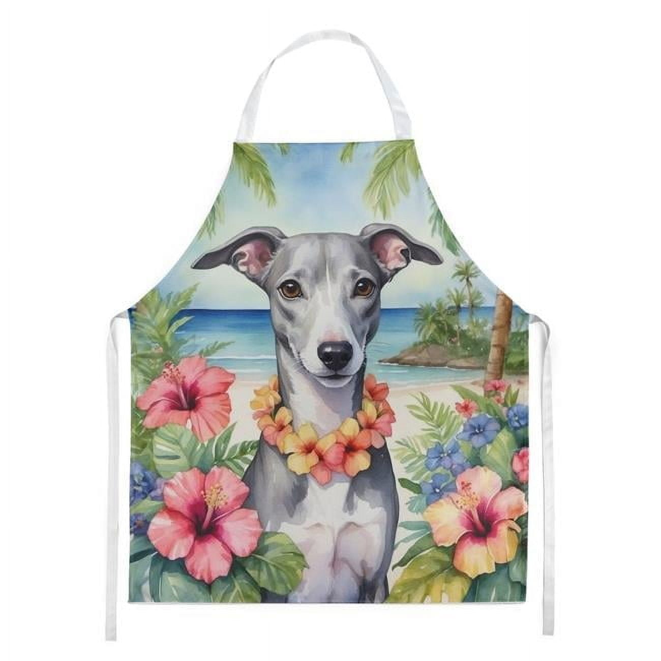 Carolines Treasures DAC6537APRON 30 x 27 in. Whippet Luau Apron