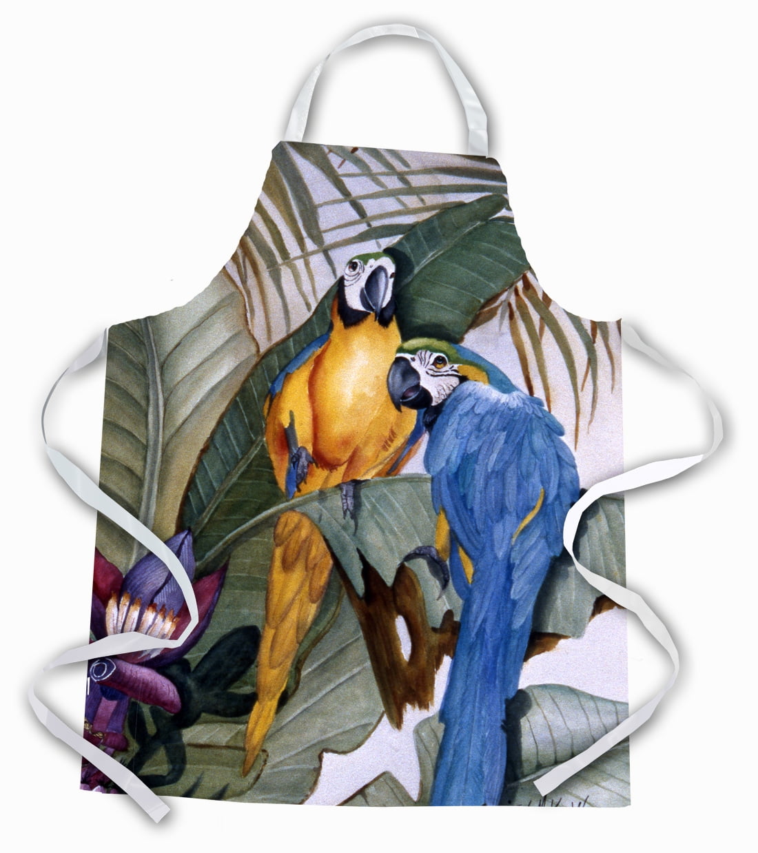 Carolines Treasures JMK1195APRON Parrots Apron Large multicolor