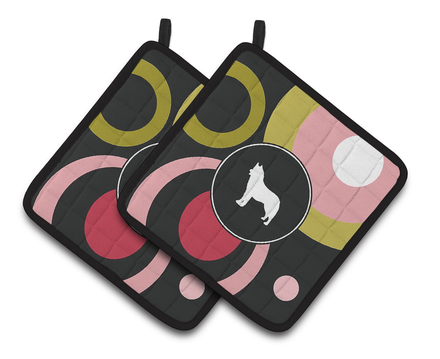 Carolines Treasures KJ1094PTHD Siberian Husky Pair of Pot Holders , 7.5HX7.5W, multicolor
