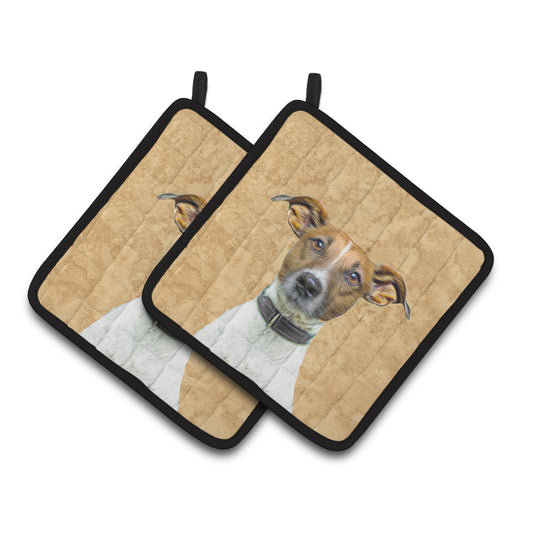 Carolines Treasures KJ1226PTHD Jack Russell Terrier Pair of Pot Holders , 7.5HX7.5W, multicolor