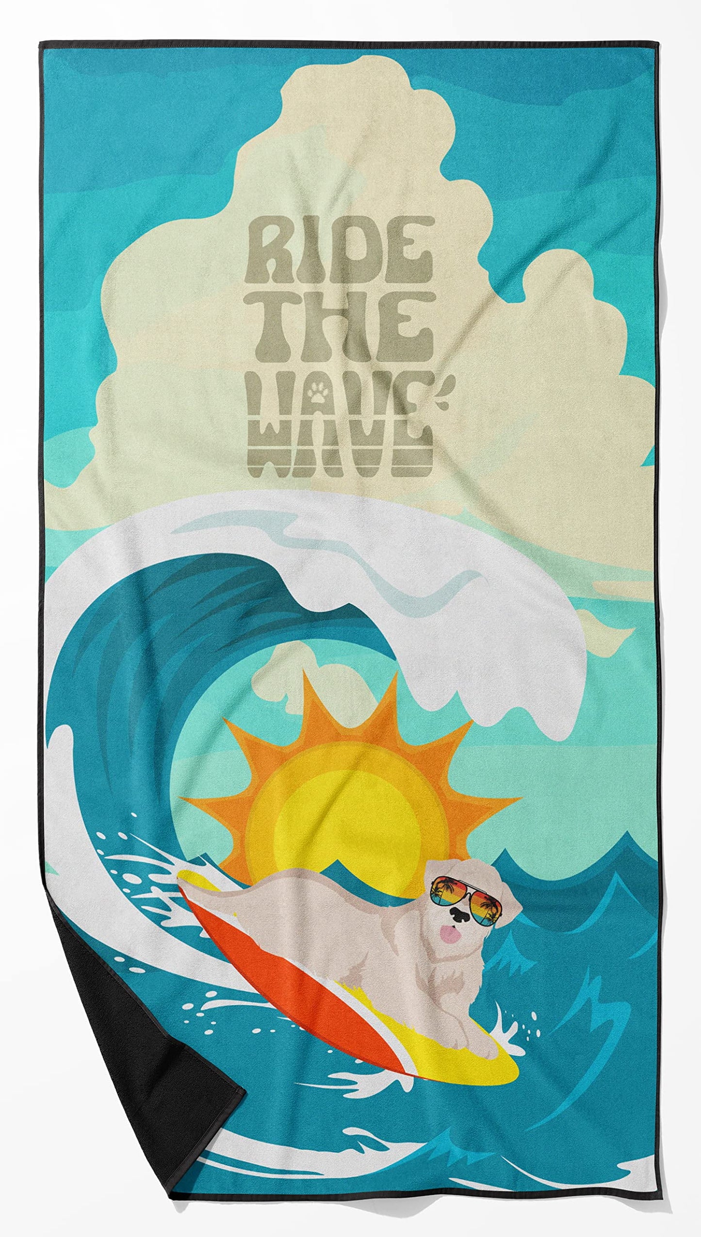 Carolines Treasures MLM1277TWL3060 60 x 30 in. Unisex Surfer Dog Wheaten Terrier Premium Beach Towel