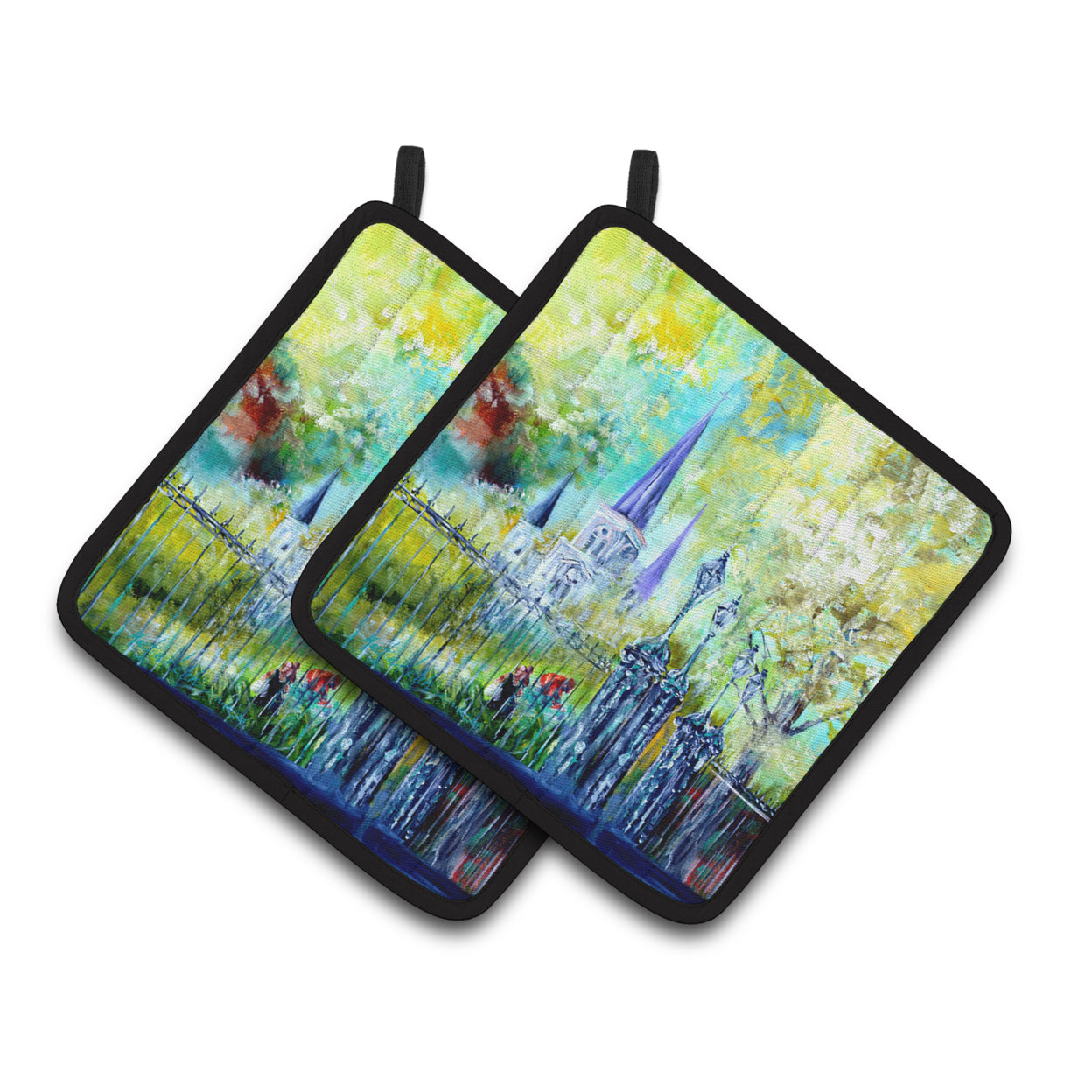 Across the Square St Louis Cathedral Pair of Pot Holders