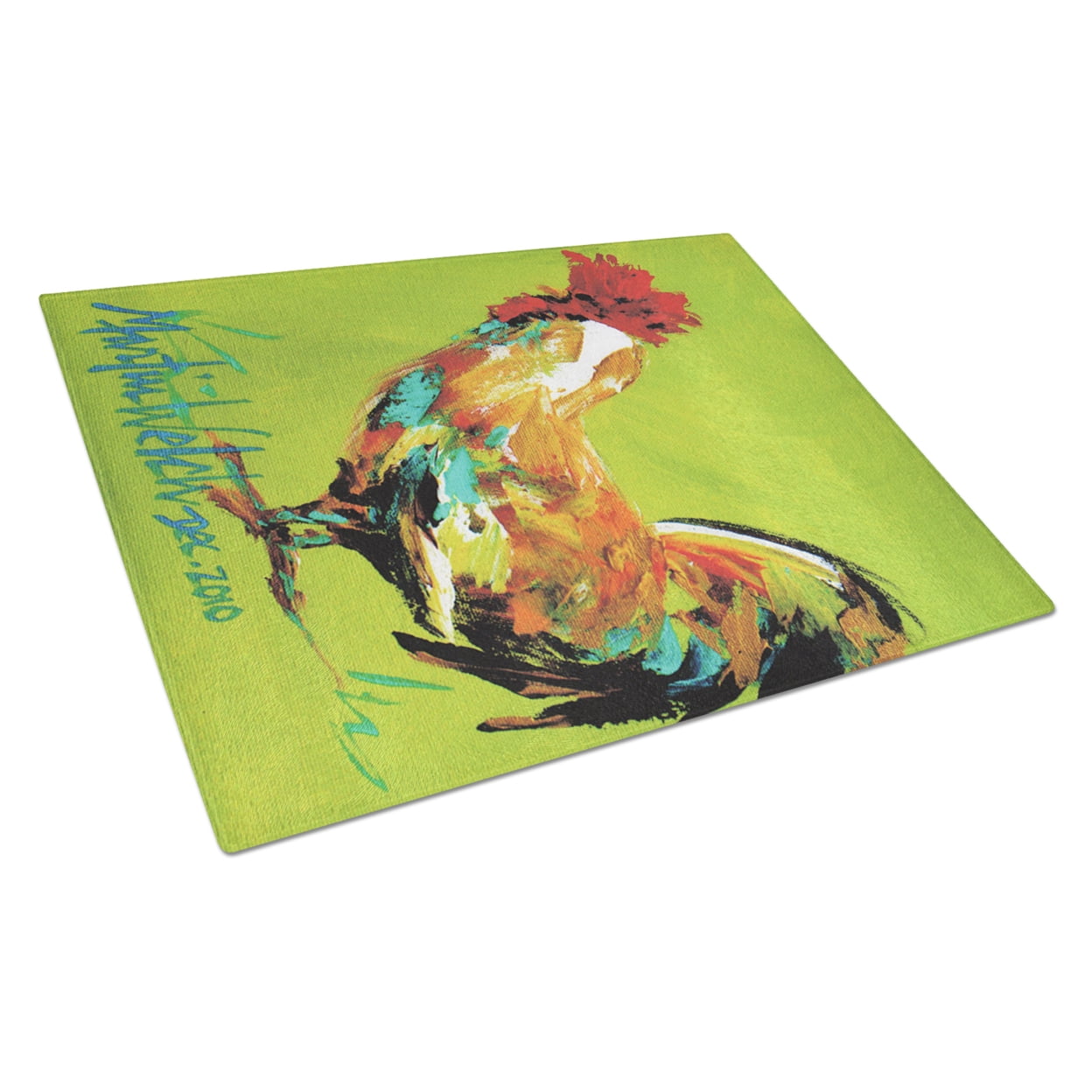 Carolines Treasures MW1192LCB Cockadoo Rooster Glass Cutting Board Large, 12H x 16W, multicolor