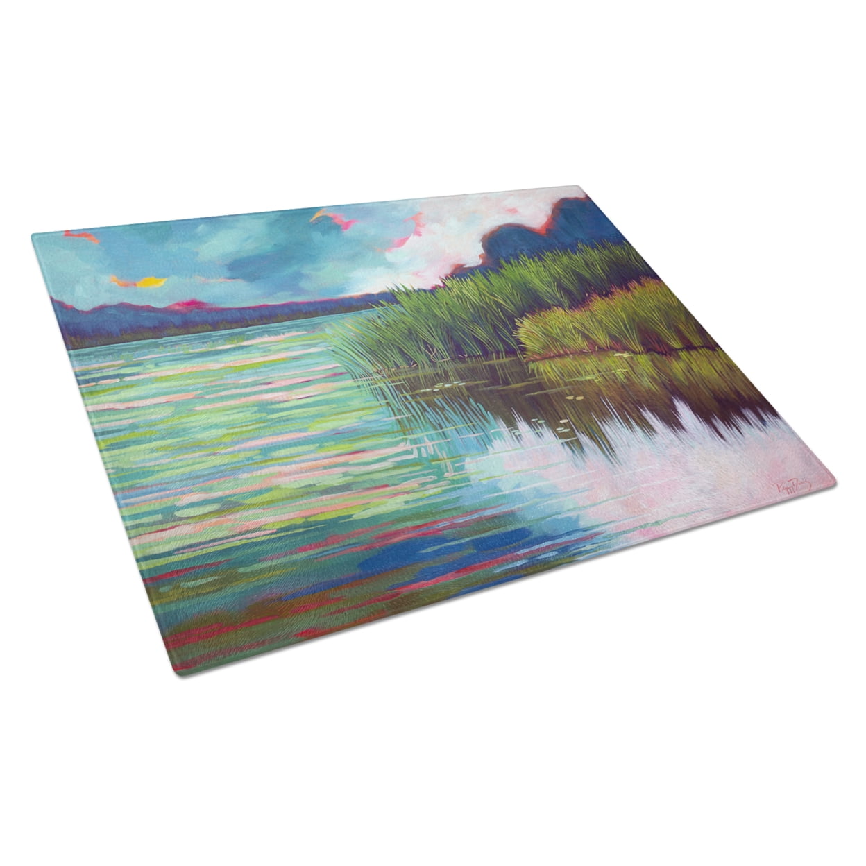 Carolines Treasures PPD3018LCB Moved upon the Water Glass Cutting Board Large, 12H x 16W, multicolor