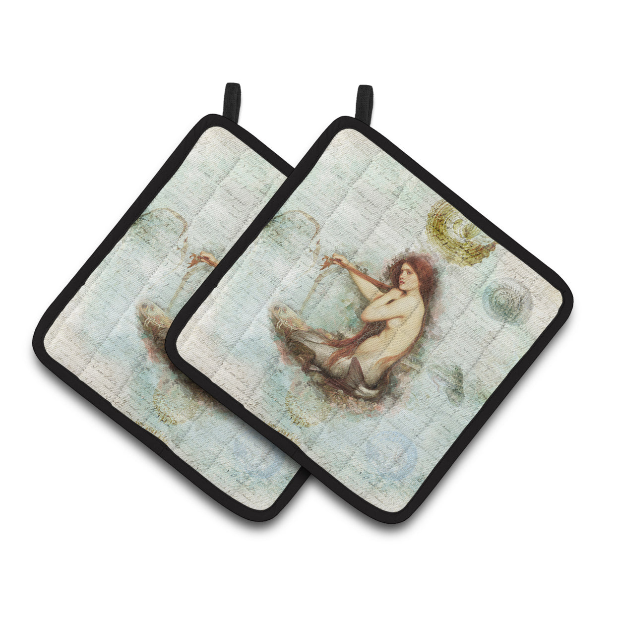 Mermaids and Mermen Pair of Pot Holders
