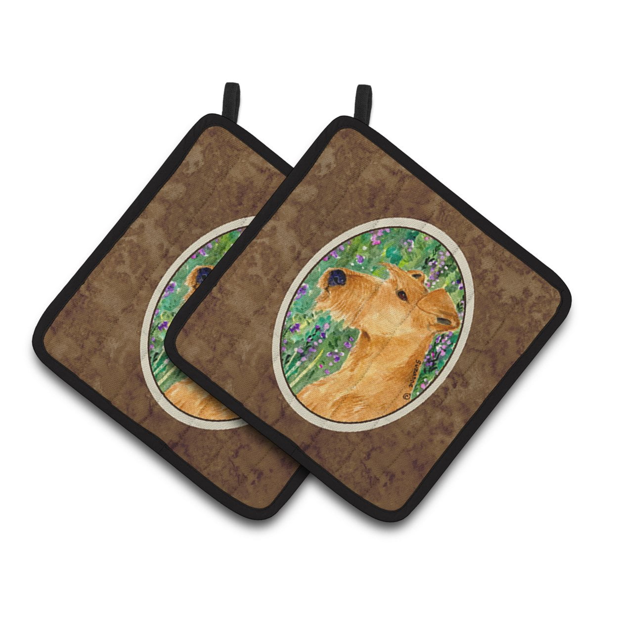 Carolines Treasures SS1004PTHD Irish Terrier Pair of Pot Holders, 7.5HX7.5W, multicolor