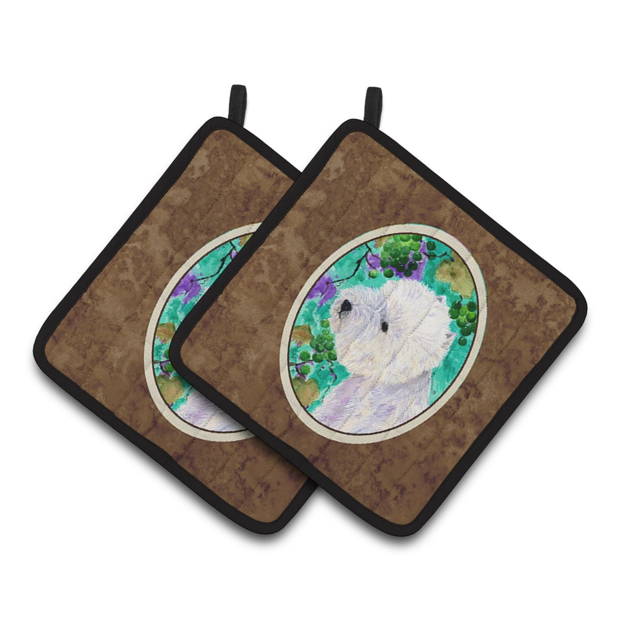 Carolines Treasures SS1064PTHD Westie Pair of Pot Holders, 7.5HX7.5W, multicolor