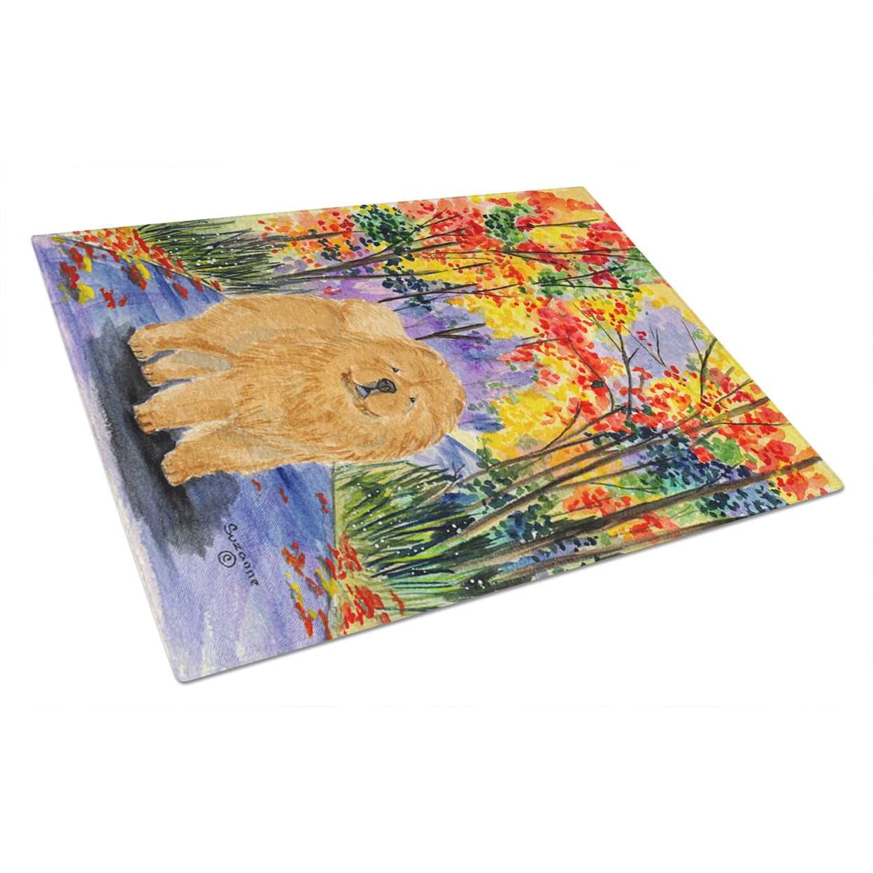 Carolines Treasures SS7001LCB Chow Chow Glass Cutting Board Large, 12H x 16W, multicolor