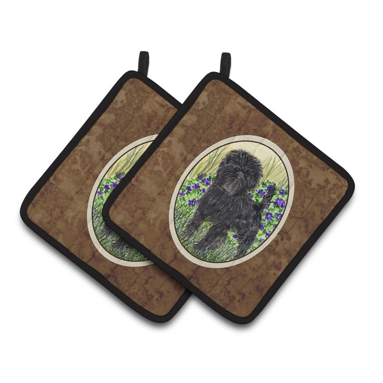 Carolines Treasures SS8151PTHD Affenpinscher Pair of Pot Holders, 7.5HX7.5W, multicolor