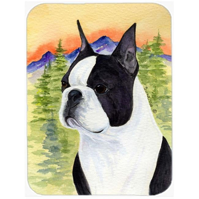 Carolines Treasures SS8187LCB Boston Terrier Glass Cutting Board Large, 12H x 16W, multicolor