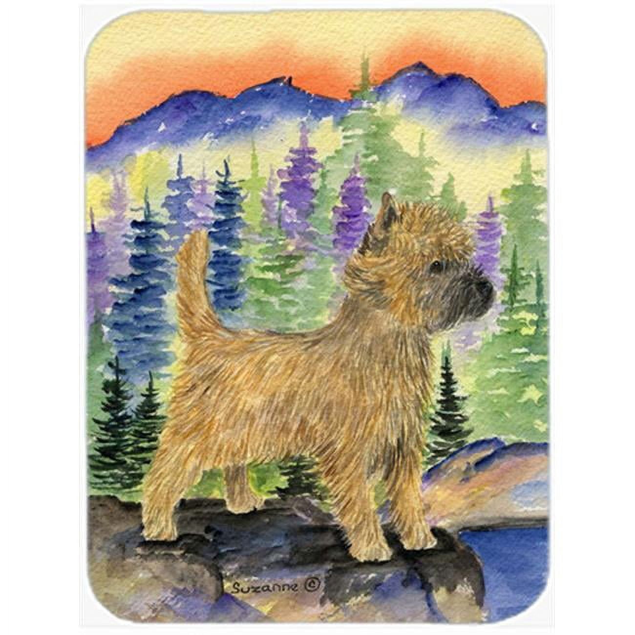 Cairn Terrier Glass Cutting Board Large