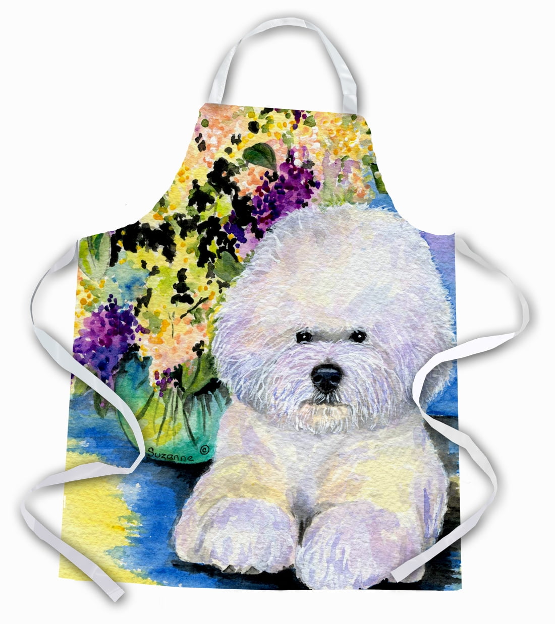 Carolines Treasures SS8295APRON Bichon Frise Apron Large multicolor