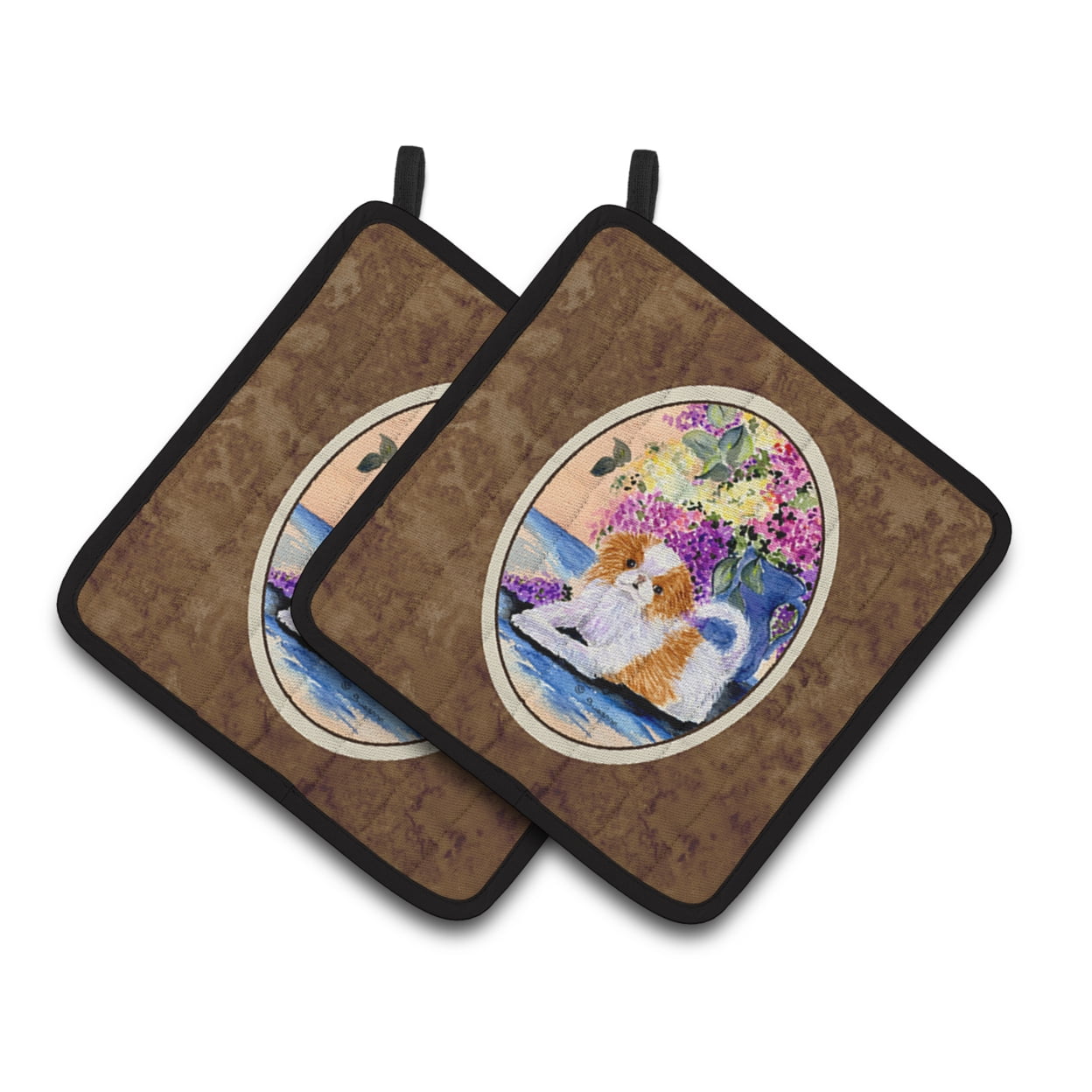 Japanese Chin Pair of Pot Holders
