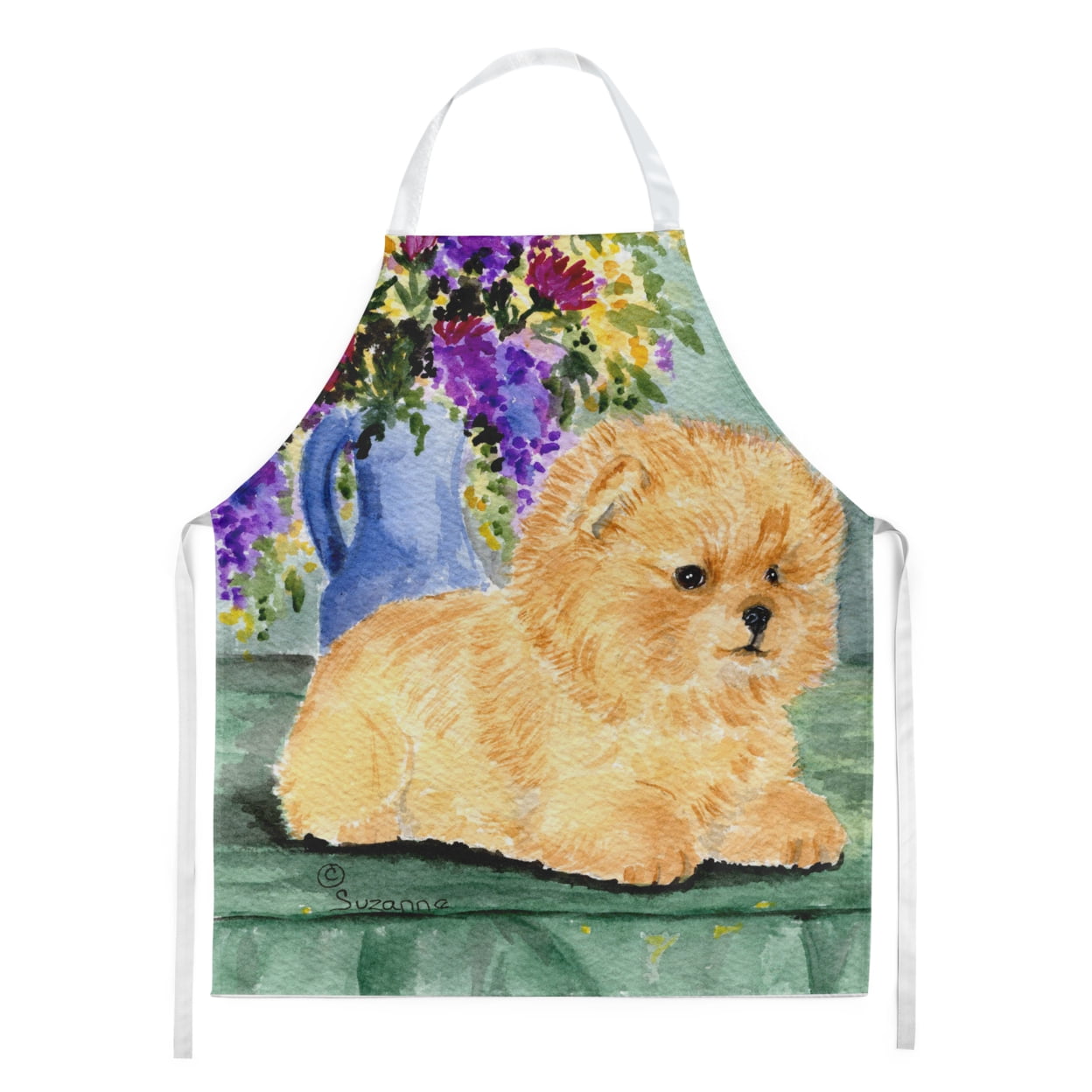 Carolines Treasures SS8302APRON Pomeranian Apron Large multicolor
