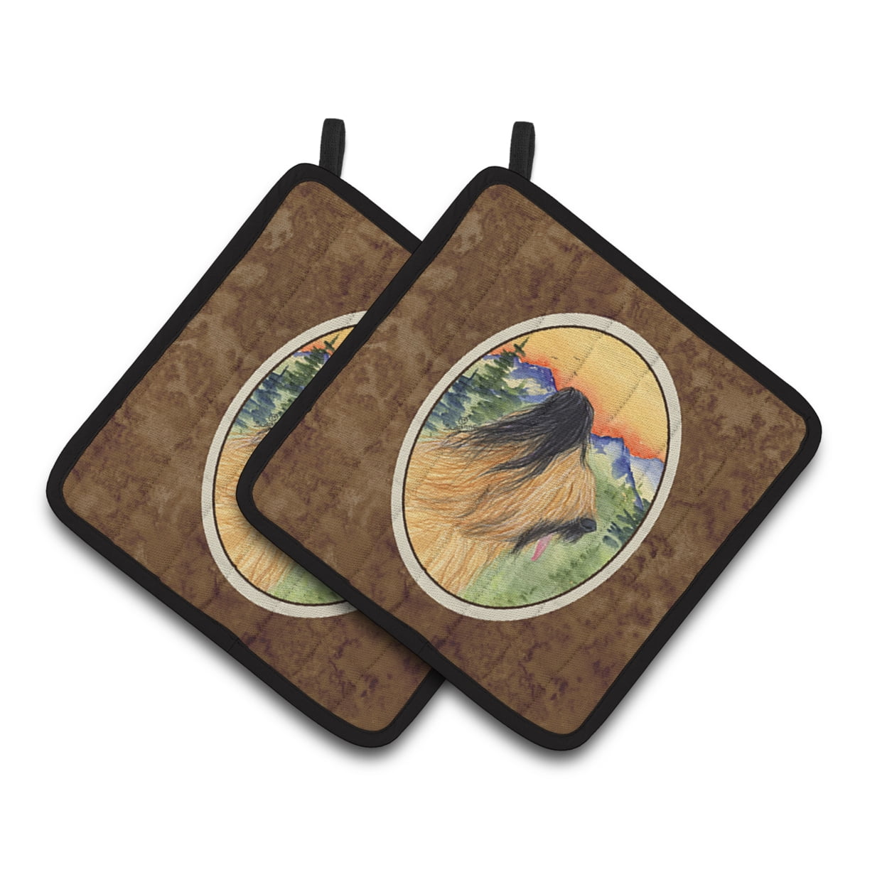 Carolines Treasures SS8318PTHD Briard Pair of Pot Holders, 7.5HX7.5W, multicolor