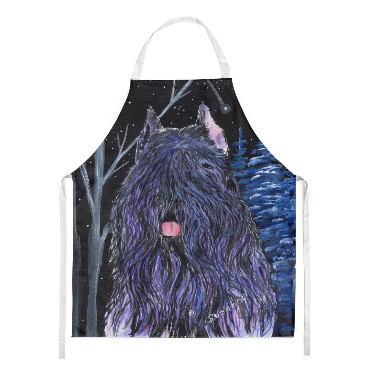 Carolines Treasures SS8394APRON Starry Night Bouvier des Flandres Apron Large multicolor
